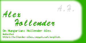 alex hollender business card